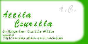 attila csurilla business card